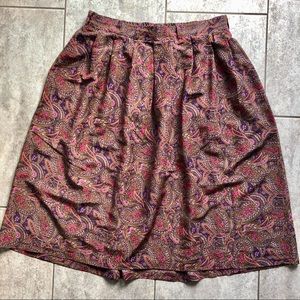 One-of-a-kind Paisley Slippery Skirt size L